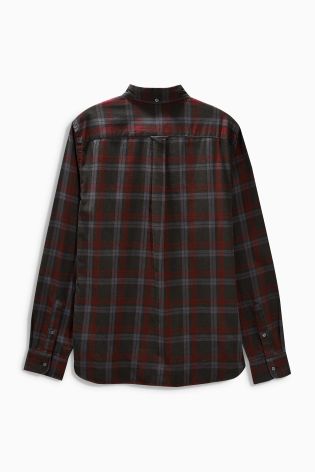 Burgundy/Black Check Shirt